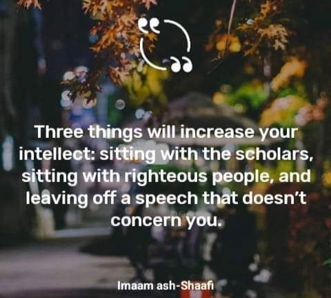 Three things will increase you in Intellect