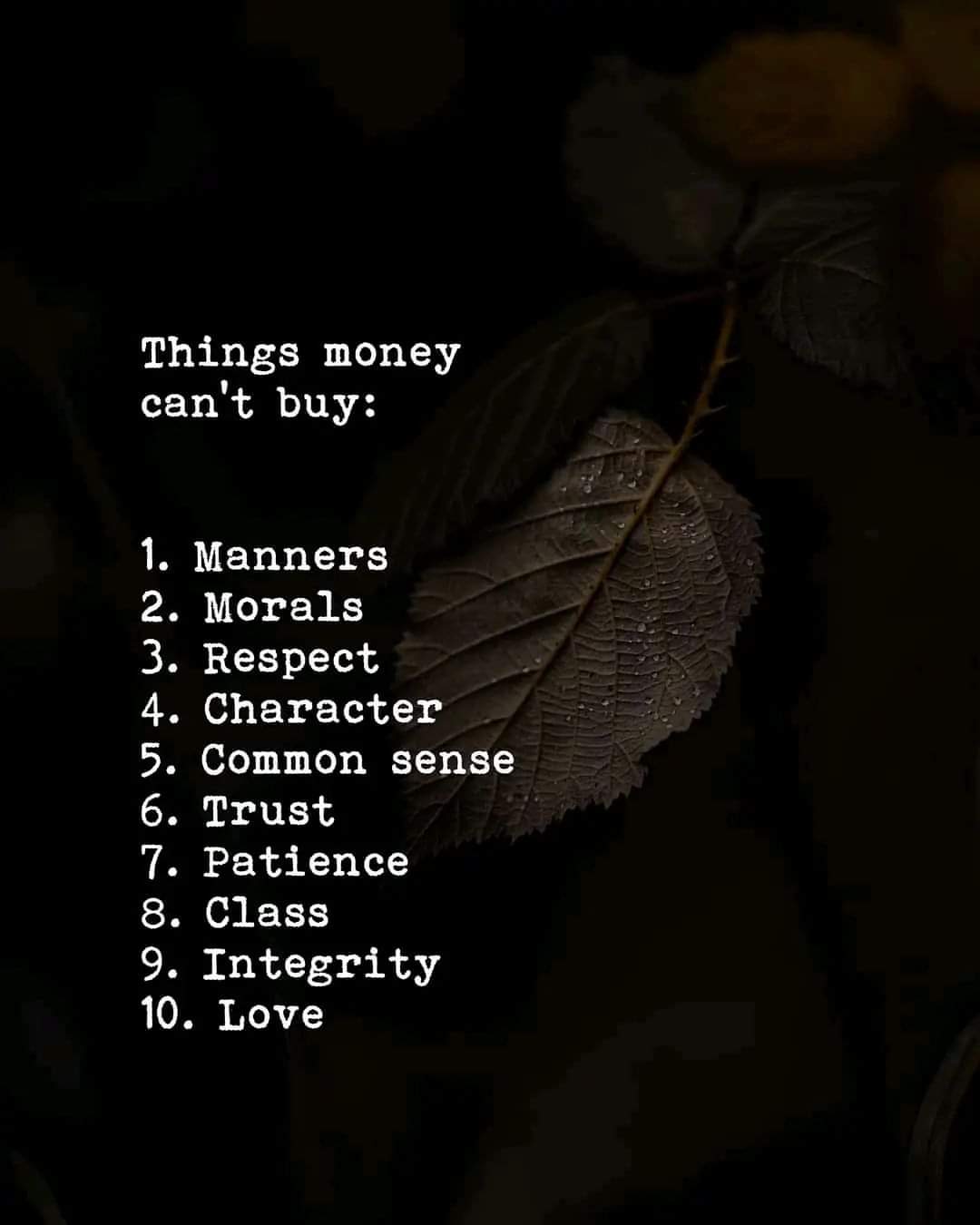 Things Money Can't buy