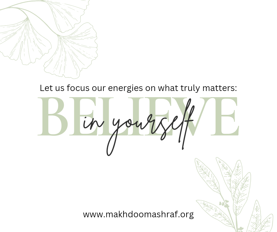 Let us focus our energies on what truly matters